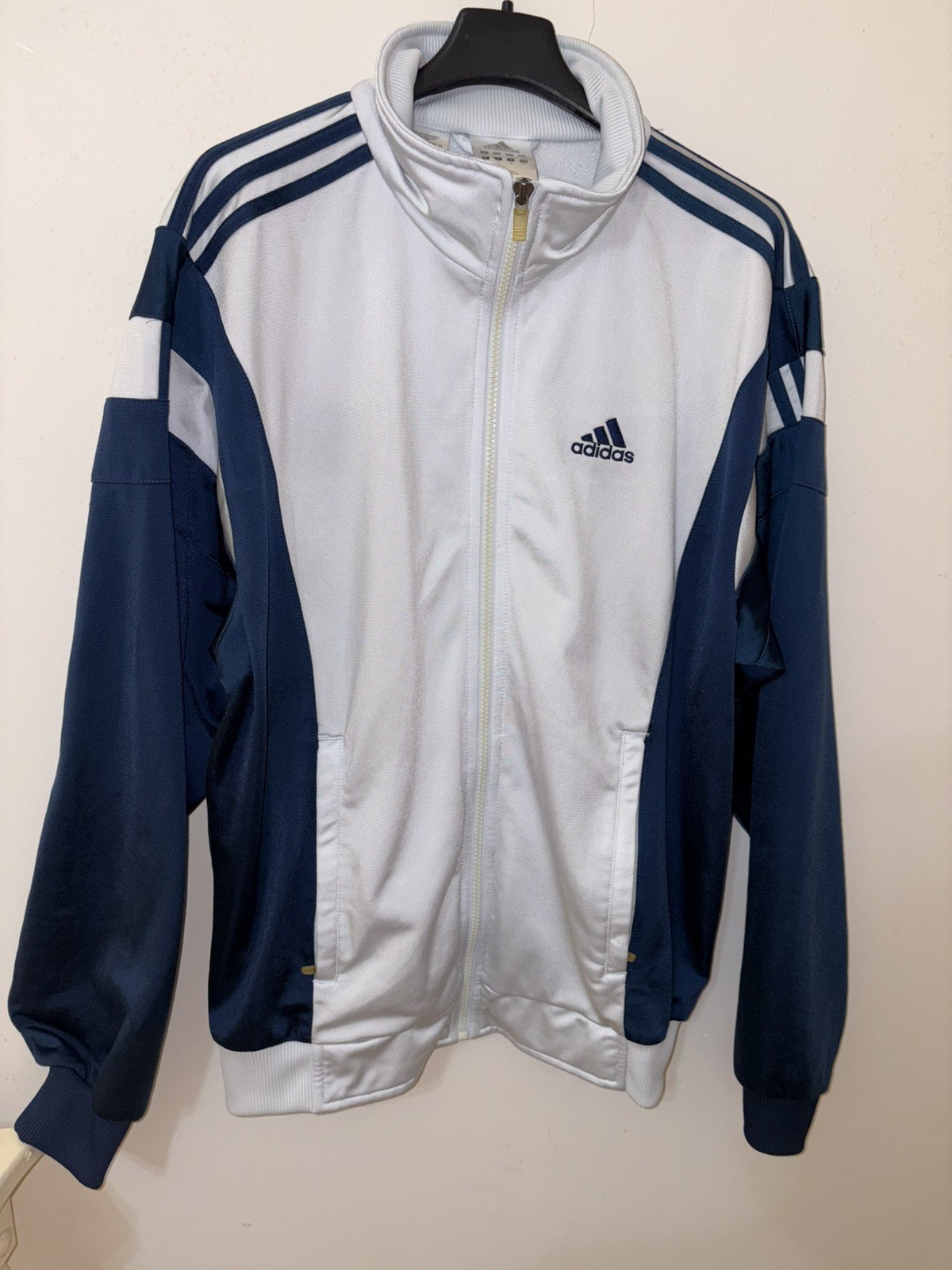 Giacca Tuta Adidas Vintage Bianca e Blu - Ottime condizioni - Taglia S