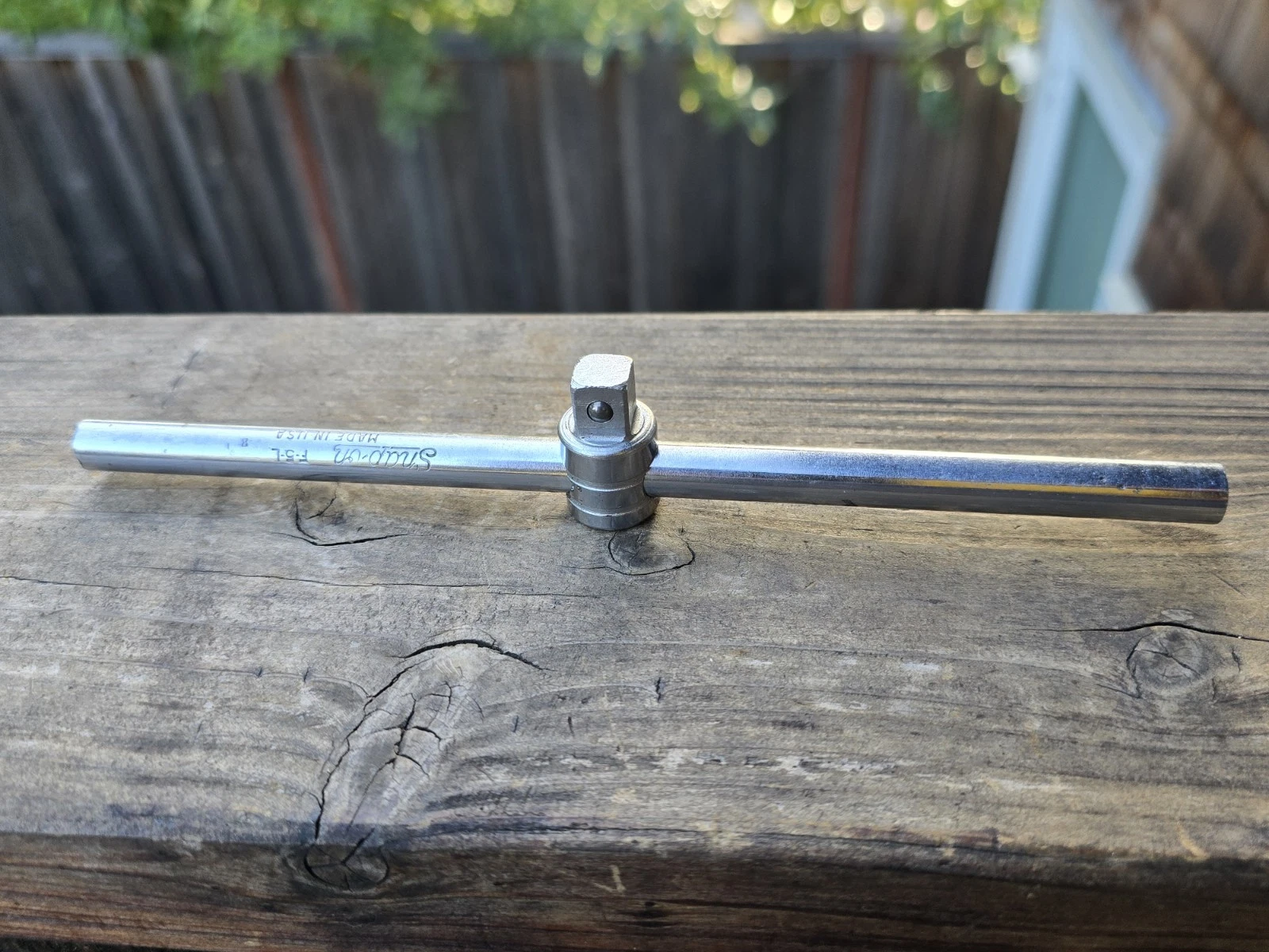 Vintage Snap On Tools 3/8” Drive Sliding T Handle F-5-L 8” Long USA