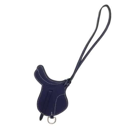 Hermes Paddock Cell Swift Leather Purple Saddle Charm with Palladium Hardware - Picture 11 of 12