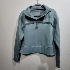 LAYER 8 Women's Nor'Easter Quilted Pullover Size S 1/4 Zip Stormy Sea EUC