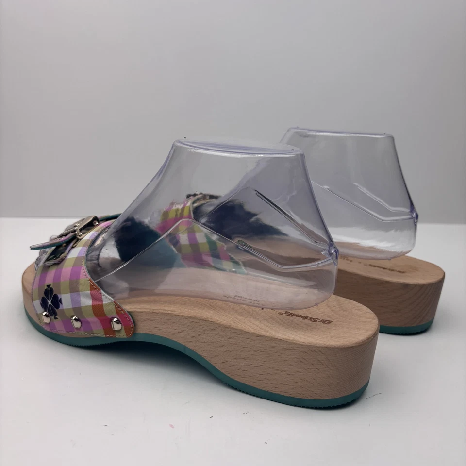 Sandalia Dr. Scholl's Kate Spade New York Bella a Cuadros para Mujer 9M Suela de Madera Foto 4 de 4