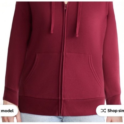 Time tru medium- 8-10 women's fleece red