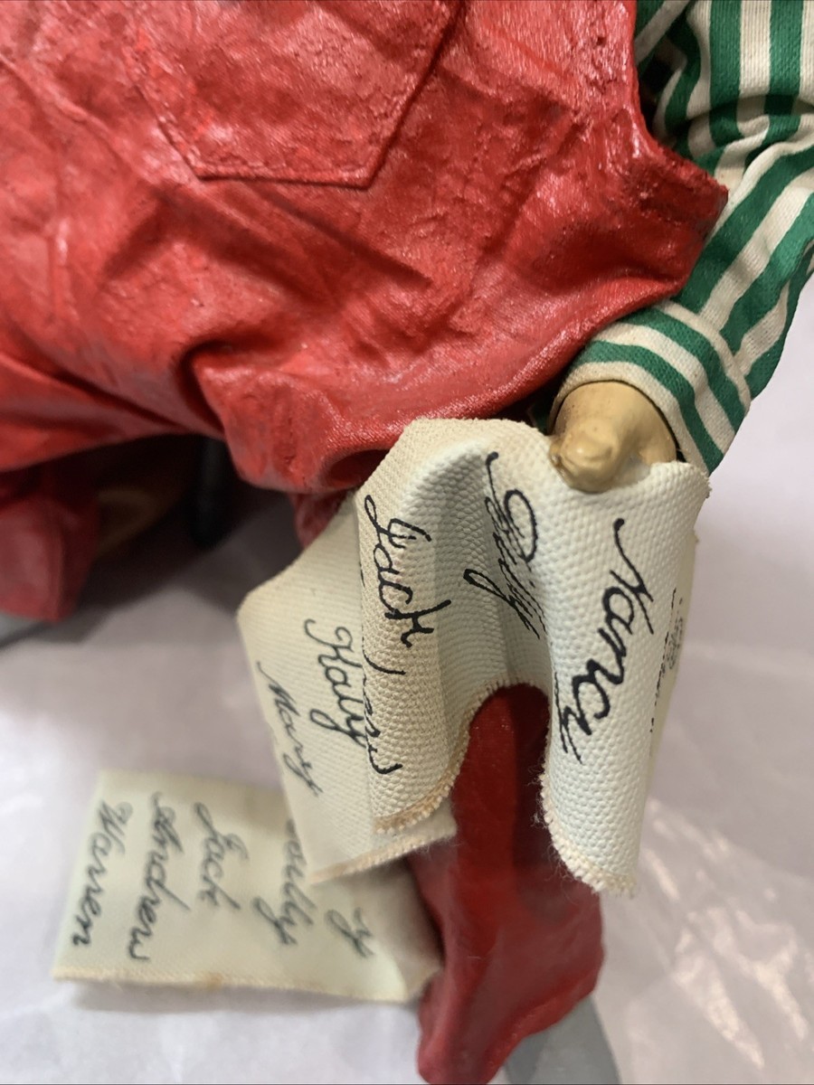 Vintage Overworked Napping Santa figurine Possible Dreams