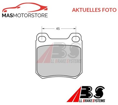 SATZ BREMSBELÄGE BREMSKLÖTZE VORNE ABS 36624/1 P FÜR DAF 66 1.1,1.1 SL 1.1L