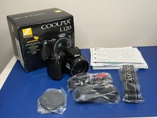 Nikon COOLPIX L120 Digital Camera 21x Optical Zoom VR Black DEFECT +Accessories