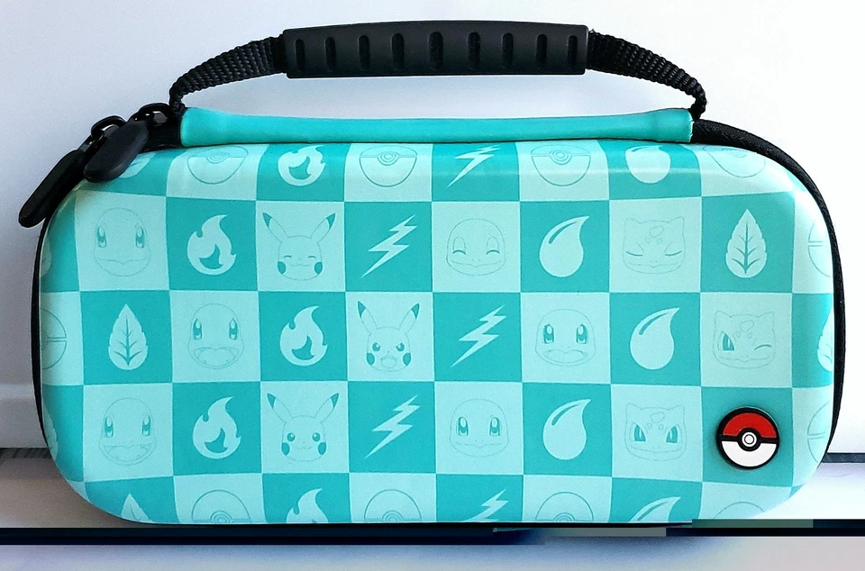 ⚡🛡️⚡ Estuche de Transporte PowerA Pokemon Pikachu Nintendo Switch Lite Turquesa Cremallera Foto 3 de 4