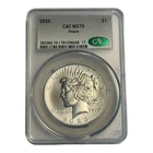 US Mint 2025 Peace Dollar CAC MS70 Silver 13B