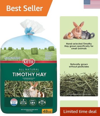 Sun-Cured 48oz Timothy Hay - Essential Fiber for Healthy Small Animal Diets