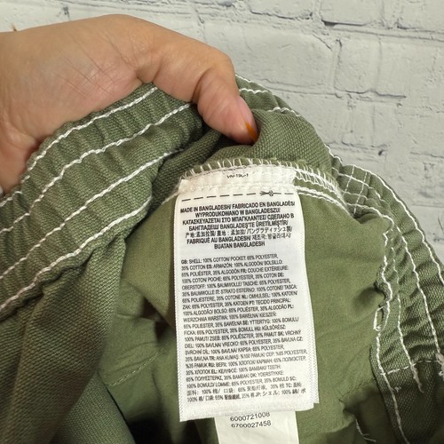 Vans Cargo Denim Hose Damen XL grün weiß Nähte Retro Skater Ballon Y2K - Bild 8 von 17