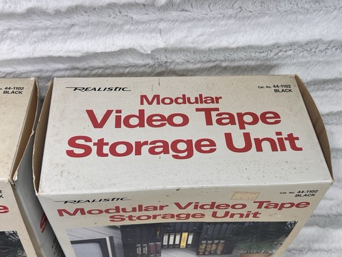 Realistic Video Tape VHS Storage Unit, Plastic Wall Mount Modular Storage Units - Picture 7 of 8