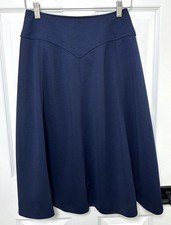 Givenchy Sport Paris New York Vintage Navy Flare Skirt Size 6 GG Logo EUC