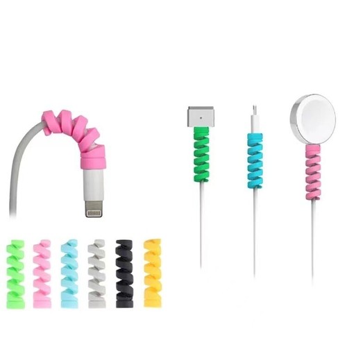 Silicone Cord Spiral Protector Universal for Apple Android Charging Cable - 第 1/5 張圖片