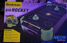 Air Hockey Table Brookstone Neon Edition Sealed Tabletop Sport