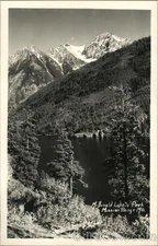 Montana MT McDonald Lake & Peak, Mission Range Mountains Original Vintage RPPC