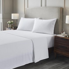 Flannel Brushed Cotton Bed Sheet Set, Soft, Warm Bedding, Modern Solid Sheets...