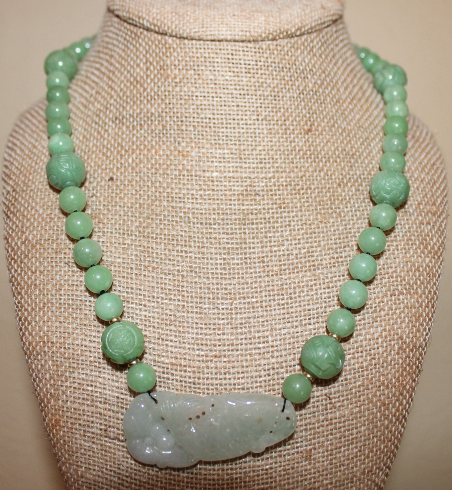 Devil's Work Jade Interlocking Link Rare Necklace - image 1