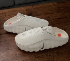 Nike Mind 001 Men's Slide Sandals White Orange Logo Comfort Size 10