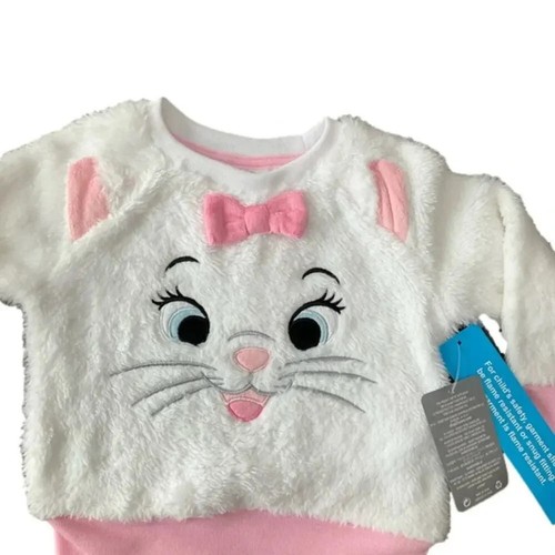 Disney Girl's Pajamas Maria Aristocats Cat Pink White 2 Piece Size 2T NWT - Picture 4 of 8