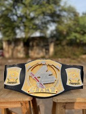 World Heavyweight Championship Title Belt Adult 4mm Die Casted Leather Replica