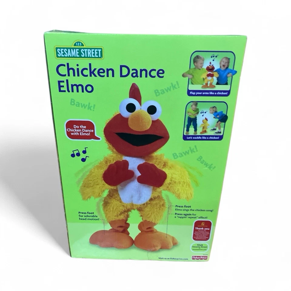 Baile de pollo Elmo Plaza Sésamo 2001 animado bailando y cantando Fisher Price Foto 2 de 2