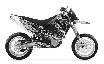 Dekor passend für KTM LC4 640 - Smiley Edition / Weiß / 1998 - 2008