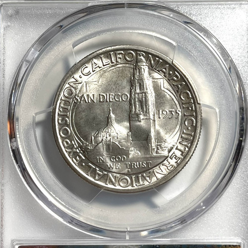1935-S PCGS MS66 50C San Diego Commemorative Half Dollar Silver Bright White - Picture 6 of 7