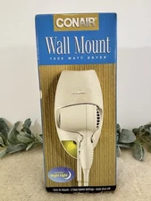 Conair Wall Mount 1600 Watt Hair Dryer Model 134 With Night Light Compact 