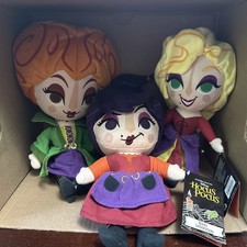 Disney Hocus Pocus Sanderson Sisters Plush Dolls: Mary, Sarah, Winifred
