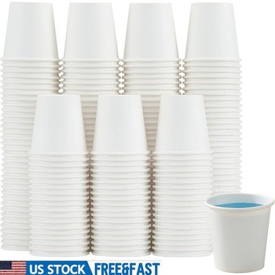 Sturdy Disposable Paper Cups Perfect Drinks Snacks Bath Rinsing New