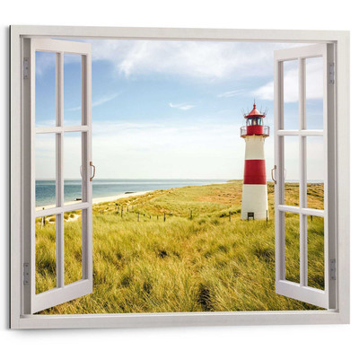 Bild LIGHTHOUSE VIEW LBH 40x2x50 cm bunt Kunstdruck Gemälde Wandbild