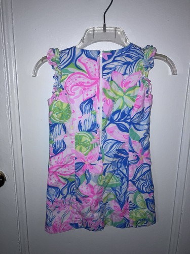 Lilly Pulitzer Mini Steffi Shift Dress Havana Cocktail Print Girls Sz 6 - Picture 3 of 5