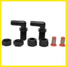 Polypropylene Elbow Nozzle Body Kit - 11/16" MPS x 3/8" HB, 2 Pack