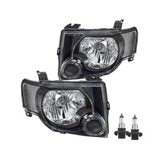 JSBOYAT Headlight Assembly Replacement w/Bulbs Fit for 2008-2012 Ford Escape ...