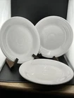 3 FIESTAWARE Fiesta Dinner Plates White  10.5 USA Homer Laughlin China Lead Free