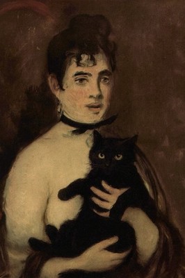 Frau Dame Mit Katze Öl Ölgemälde Eduard Manet Stil Gemälde Malerei Kunstdruck