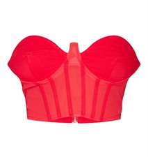 PrettyLittleThing Shape Bandeau Corset Top Size 14 NWT Red Hot