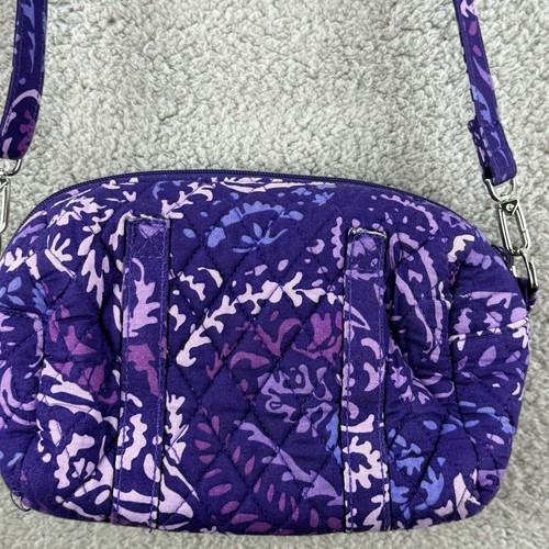 Vera Bradley Purple Floral Shoulder Crossbody Bag Hipster Quilted Zip Purse EUC - Picture 12 of 12