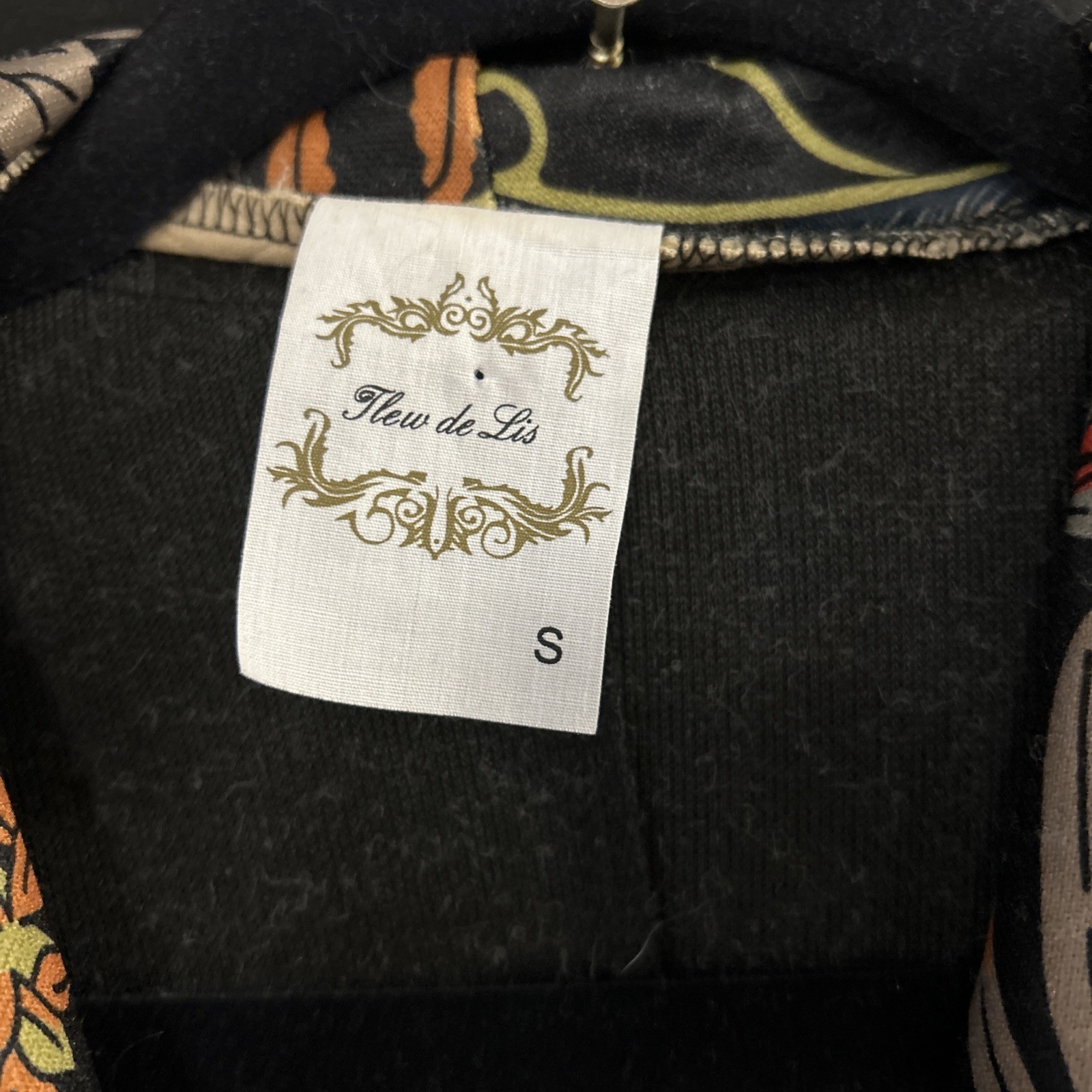 Flew De Lis Boho Patchwork Long Sweater Coat Text… - image 3
