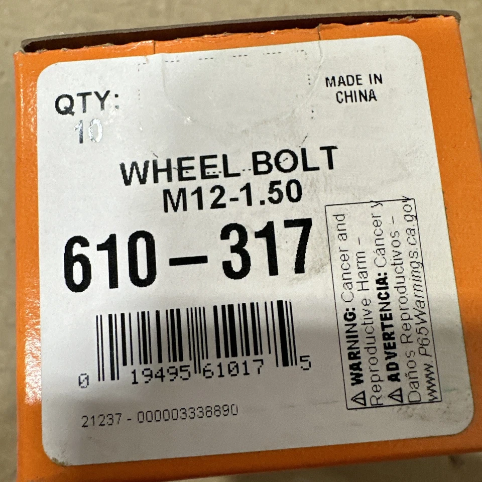 车轮凸耳螺栓固定前,后 Dorman 610-317 — 第 2/2 张图片