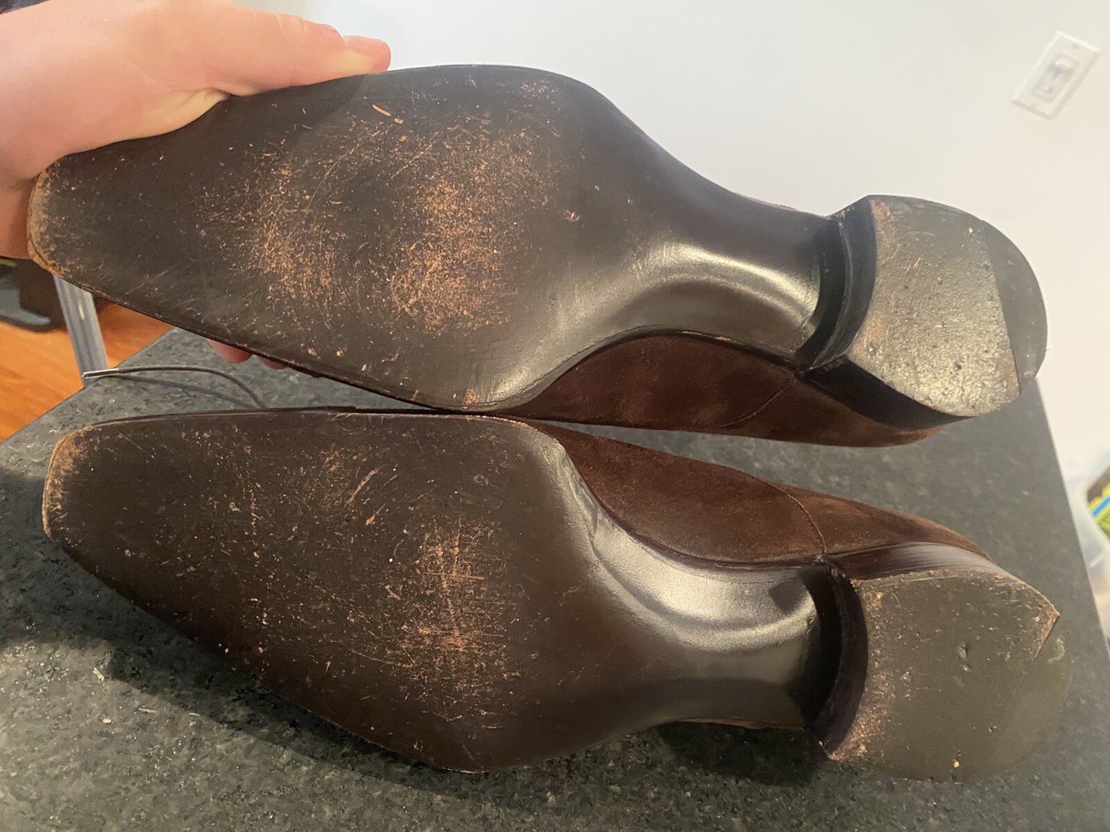 SAOLA Scarpe allacciate Gaziano Girling Eton Derby marrone pelle scamosciata rovere UK 10 E US 10 5E