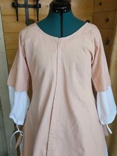 18th Century Colonial Reenactment peach bed gown