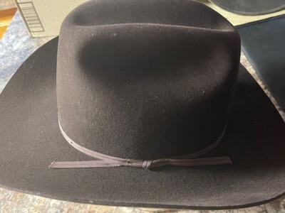 Chapeau De Cowboy American Hat Company - Houston TX - Feutre Laine Marron - Taille 6 5/8