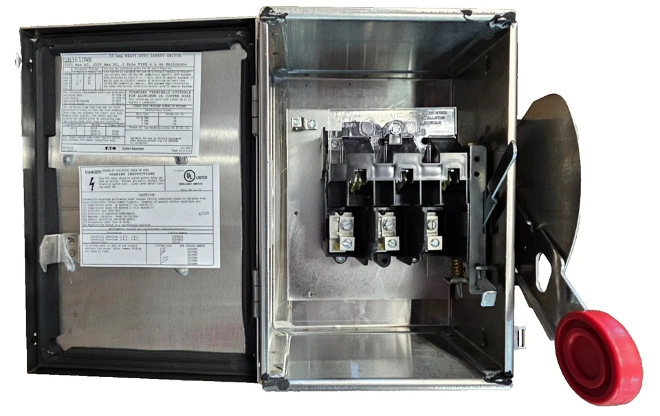 EATON DH361UWK Heavy Duty Single-Throw Non-Fused Safety Switch, 30A, NEMA 4X - Image 4 of 4