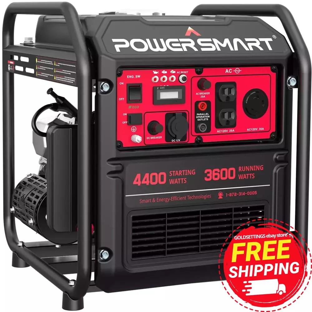 PowerSmart 4400-Watt RV Ready Open Frame Inverter Generator for