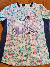 Disney Eeyore Scrub Top Large  EUC  Multicolored