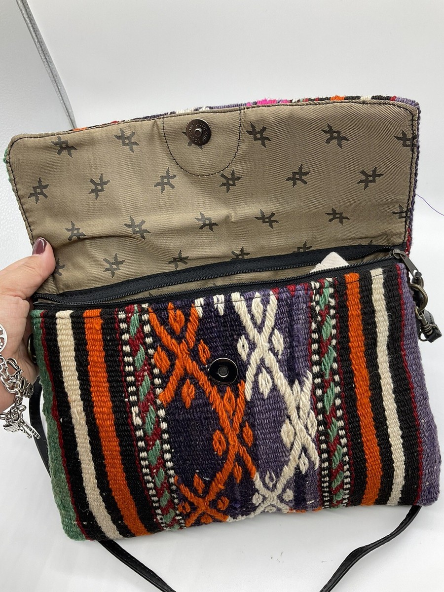 Yun Art Turkish Woven Kilim Rug Wool Tapestry Purse Shoulder  display picture 1