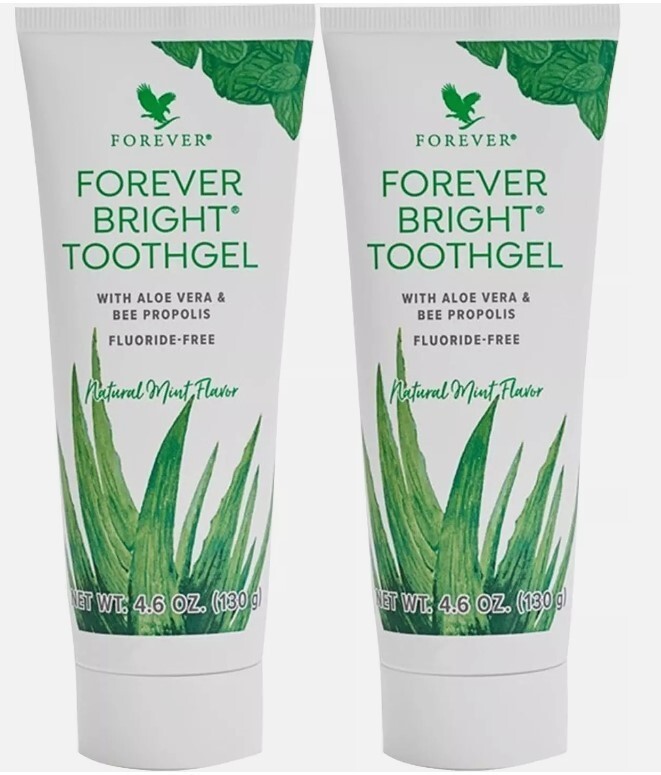 2 Forever Living Bright Toothgel With Aloe Vera NO Fluoride