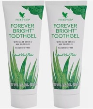 2 Forever Living Bright Toothgel With Aloe Vera NO Fluoride 4.6oz Exp 12/2027 