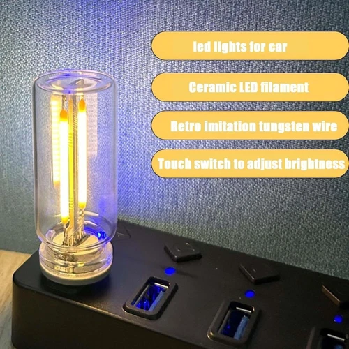2X Retro Car Lamps USB LED Car Interior Atmosphere Lights Plug-in USB Night Lamp - Bild 11 von 28