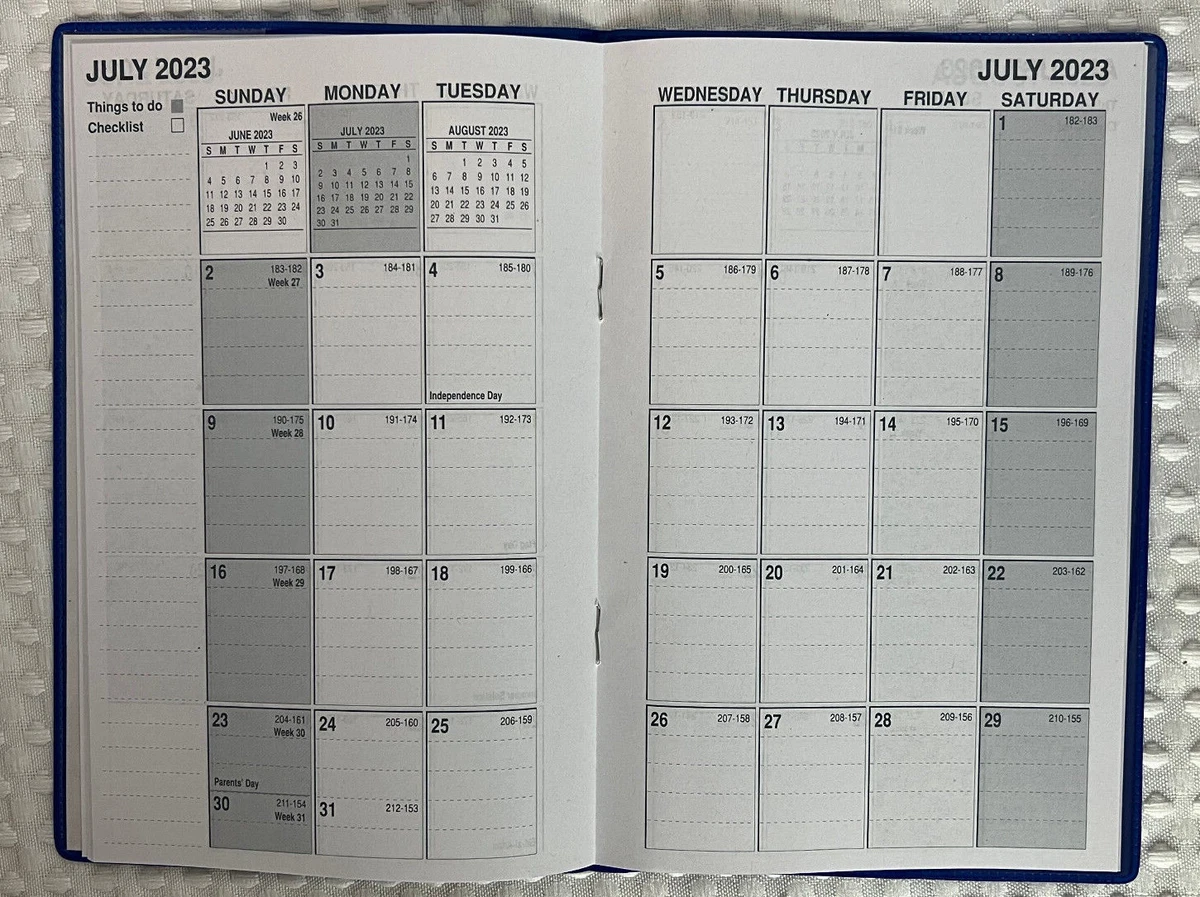 2023 5x8" Monthly Planner Purse Thin Planner Calendar Agenda  Appointment Book | eBay